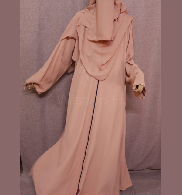 Bubblegum Pink Zipper Abaya