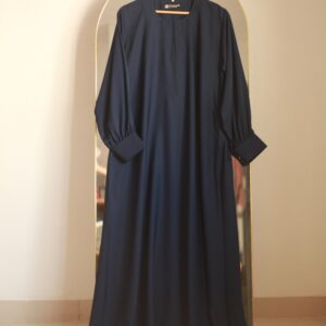 Midnight Blue Cuff Sleeves Abaya