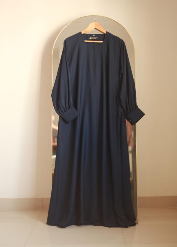 Midnight Blue Cuff Sleeves Abaya