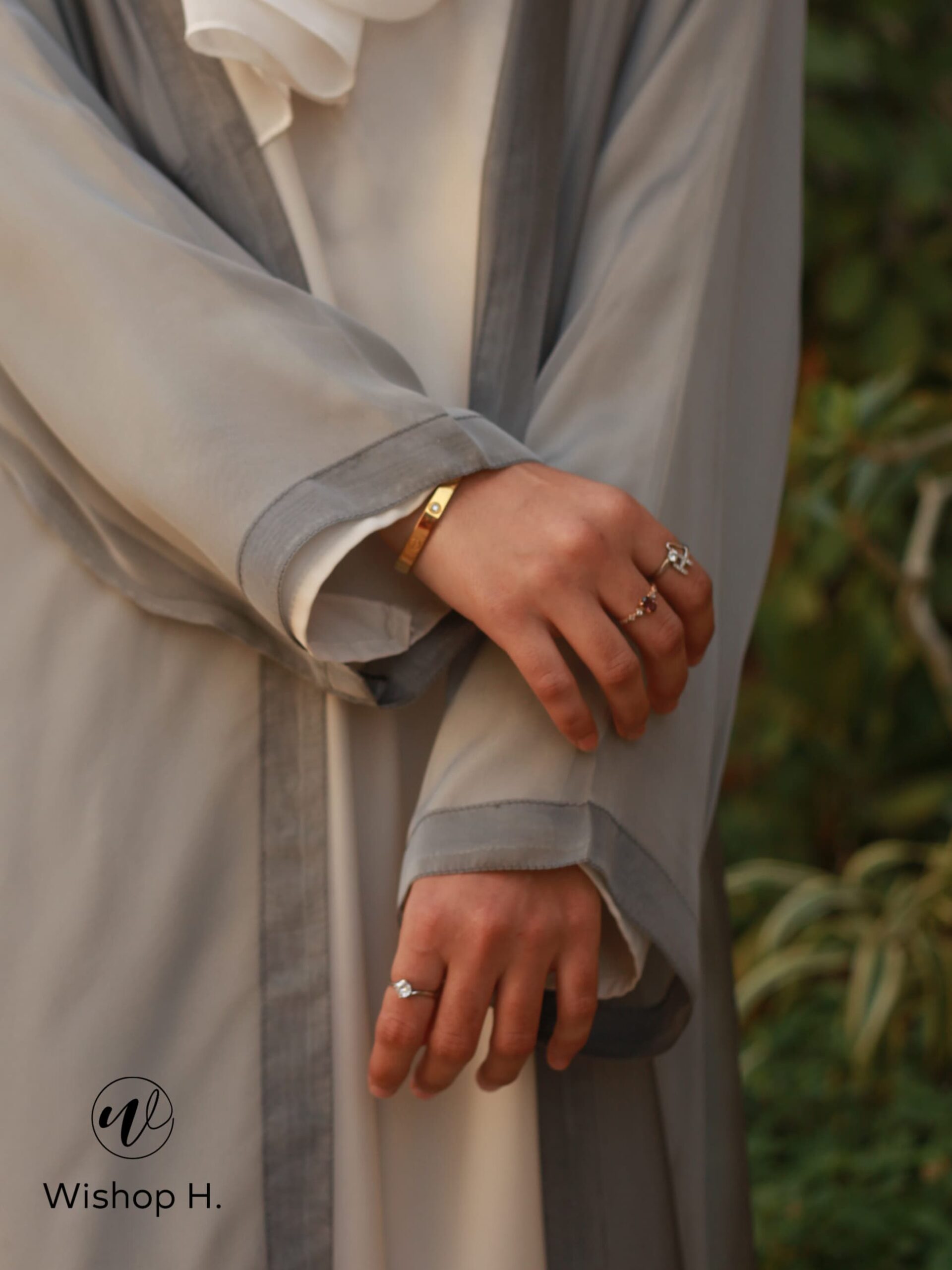 Misty Grey Kimono – Elegant Formal Modest Wear