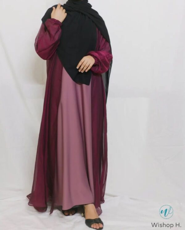 Maroon Bliss Abaya Set