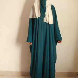 Teal Breeze Slit Kimono Abaya