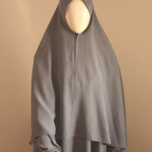 Slate Grey Essential 3-Piece Abaya Set Nursing Friendly & Full Coverage