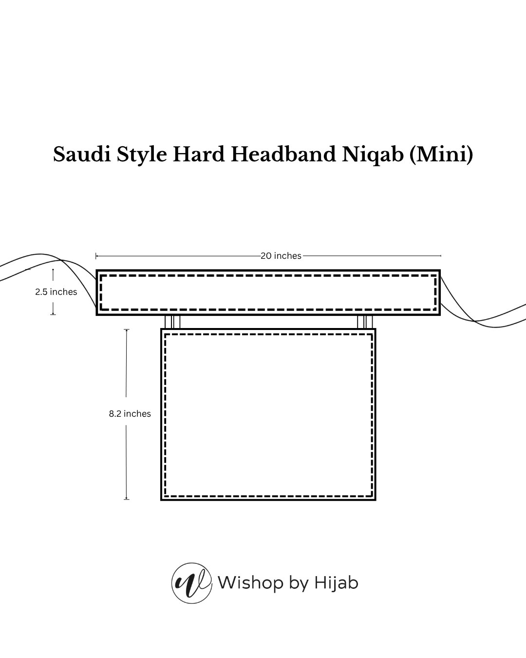 Saudi Style Hard Headband Niqab (Mini) - Image 6